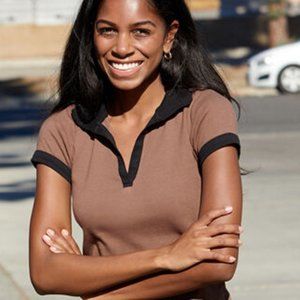 Brown Hilie polo top TRADE